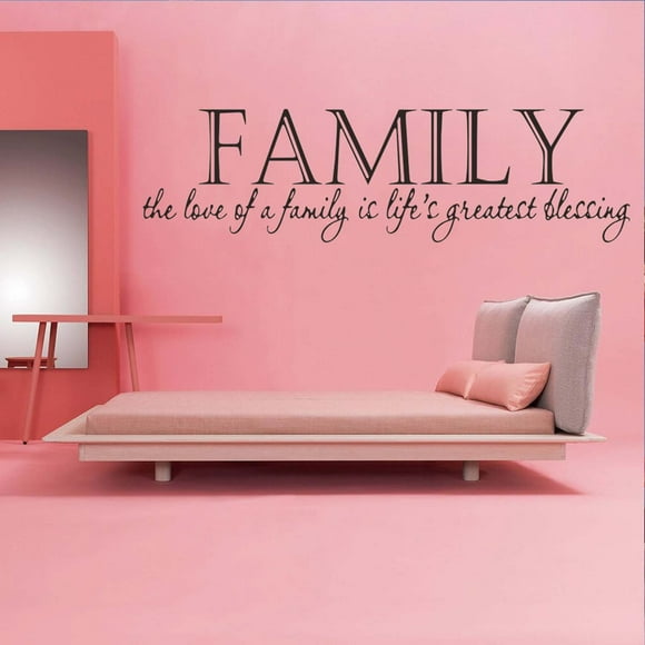 EQWLJWE Family Saying Wall Art Stickers,Inspirational Quotes Wall Decals,Living Room Bedroom Home Decor,Wall Sticker Motivational Wall Decals,Family Inspirational Wall Stickers Quotes for Bedroom