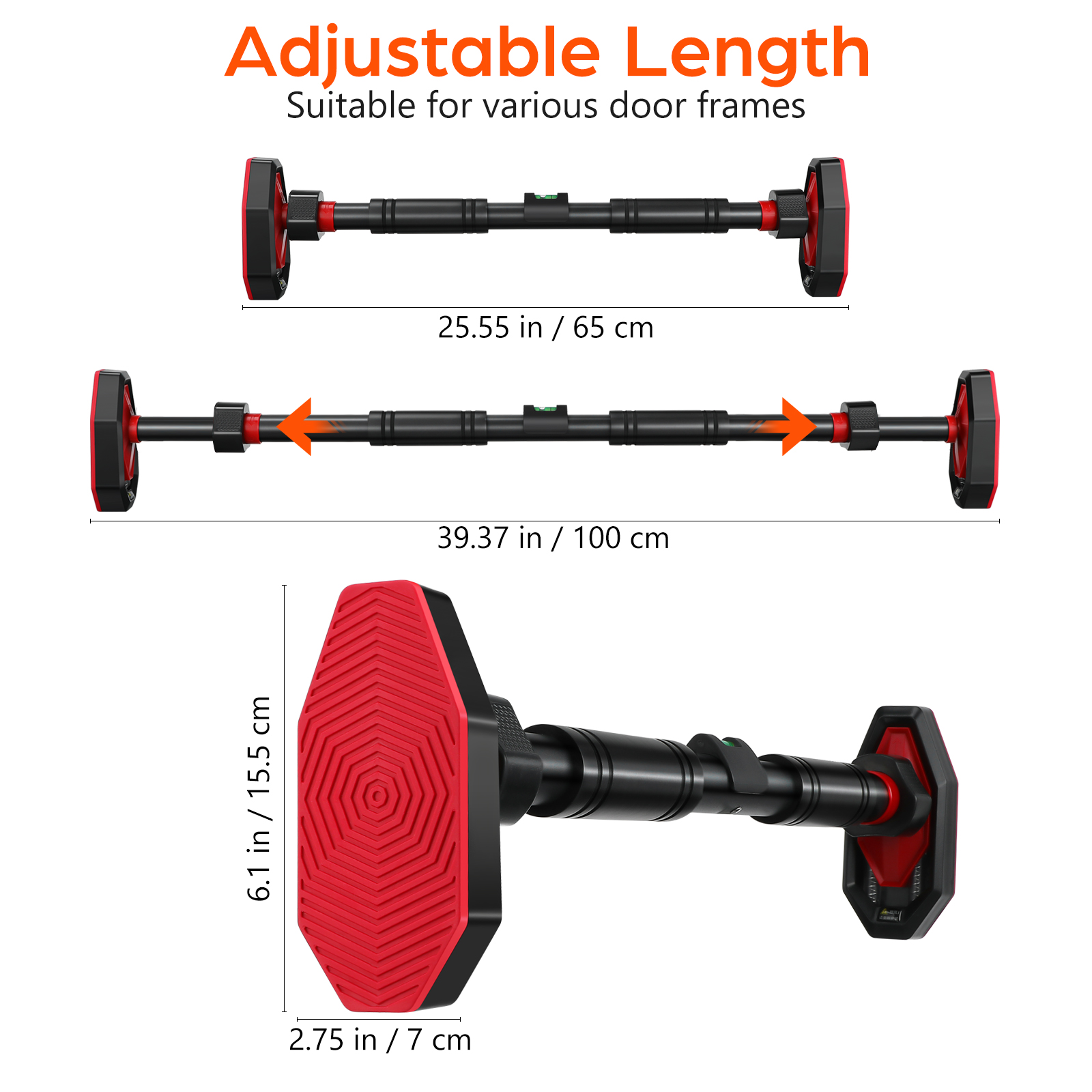 Uonlytech Home Fitness Door Bar with Ergonomic Grip and Easy Installation