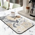 thumbnail image 2 of Superior Absorption Vintage Flower Coffee Mat, 19.5x12in - Non-Slip, Rubber-Backed Dish Drying Mats, Coffee Drying Mat Diatomaceous Material for Optimal Kitchen Counter Dryness, 2 of 7