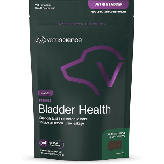 VetriScience Bladder Health Chews for Dogs, Chicken, 60 Count