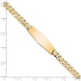 thumbnail image 3 of 14K Yellow Gold Soft Diamond Shape Flat Curb Link Id Bracelet (8 X 9.3) Made In United States lid74c-8, 3 of 5