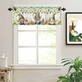 thumbnail image 2 of Christmas Green Valances for Windows Dwarf Elf Rod Pocket Curtain Valance Window Treatment Short Curtains for Kitchen Living Room, 54"x18", 2 of 5