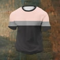 thumbnail image 6 of cocolona Mens T-Shirts Summer Short Sleeve Crew Neck Tops Basic Tees Fashion Casual Color Block Blouses, 6 of 6