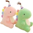 thumbnail image 2 of ZHAOCHENG Muñeco de peluche de dinosaurio, lindos juguetes de peluche para niños, almohadas de peluche de animales, regalo perfecto para niños y adultos (verde, 23 cm), 2 of 4