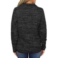 thumbnail image 3 of Sudadera con capucha para mujer Sudadera con capucha de color sólido Manga larga Cuello con cremallera Top suelto informal de otoño, Negro, M Vogacara  AP003716-12, 3 of 7