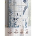 thumbnail image 6 of Ocean Turtles Sheer Curtains 72 Inch Long 2 Panels, Blue Yellow Sea Star Shell Coral White Wood Grain Light Filtering Rod Pocket Curtains, Sheer Voile Drapes for Living Room Bedroom, 52"x72", 6 of 8