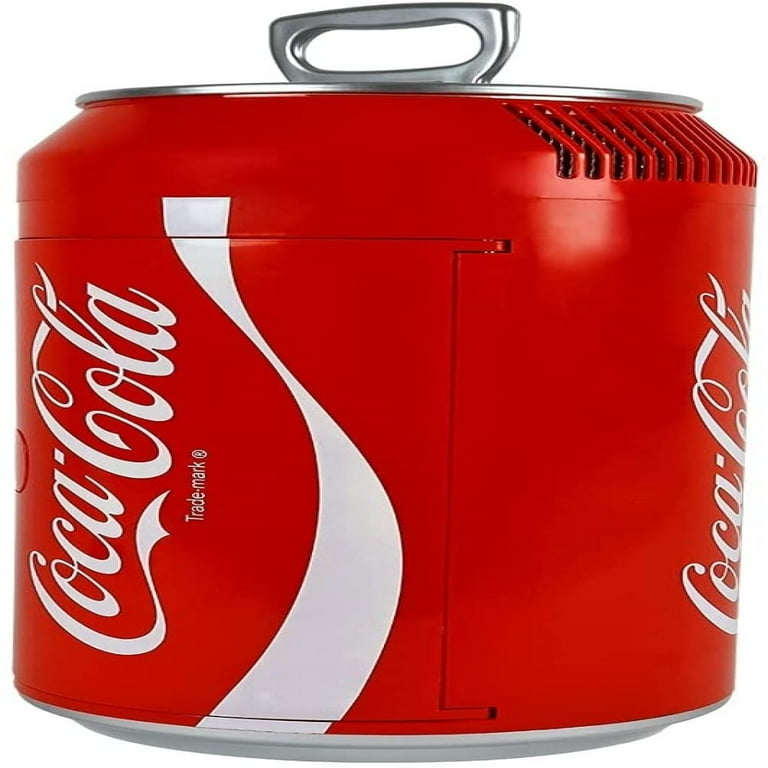 Coca-Cola Portable 12 Can Thermoelectric Mini Fridge Cooler, 10 L/10.6  Quarts Capacity, 12V DC/110V AC for home, den, dorm, cottage, cabin, beer