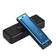 thumbnail image 2 of 10-Hole Diatonic C Key Harmonica with Food-Grade ABS Comb, Phosphor Bronze Reeds & Stainless Steel Chrome Mirror Cover - Portable Musical Instrument for Blues/Folk/Jazz with Storage Case & Cleaning, 2 of 6