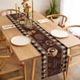 thumbnail image 3 of Vintage Coffee Time Table Runner - 72 Inch Long, Kitchen Dining Table Runner Dresser Scarves, Farmhouse Desserts Black White Plaid Farmhouse Decor for Coffee Tables Wedding Party Banquet, 3 of 8