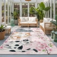 thumbnail image 2 of Area Rugs 5'x7', Cherry Blossom Cats Carpet Runner Indoor Outdoor Rugs Home Decor Aesthetic, Pink Spring Modern Farmhouse Floral Non Slip Mats Washable Accent Rug for Living Room Bedroom, 2 of 8