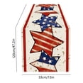 thumbnail image 4 of America Independence Day Patriotism Table Runner 4th of July Party Holiday Tablecloth Decoration 13x72 Inches Red White Blue Star, 4 of 6