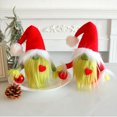 thumbnail image 3 of Christmas Gnomes Decoration Tabletop Decoration Christmas Xmas Gnomes Plush Collectible Figurine Green Beard Santa Ornament, 3 of 6