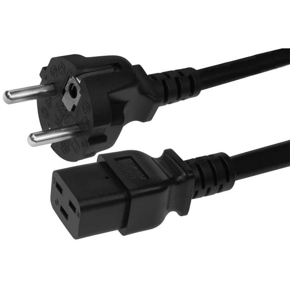 10 ft CEE7/7 Schuko standard European plug to C13 Power Cord