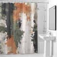 thumbnail image 4 of Abstract Art Fabric Shower Curtain Painting Retro Washable Shower Curtains for Bathroom, Waterproof Bath Curtain with Hooks Home Decor 72x72in, 4 of 8