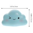 thumbnail image 1 of OULII 5Pcs Lovely Cloud Model Resin Sky Blue Miniature Design Decoration, 1 of 5