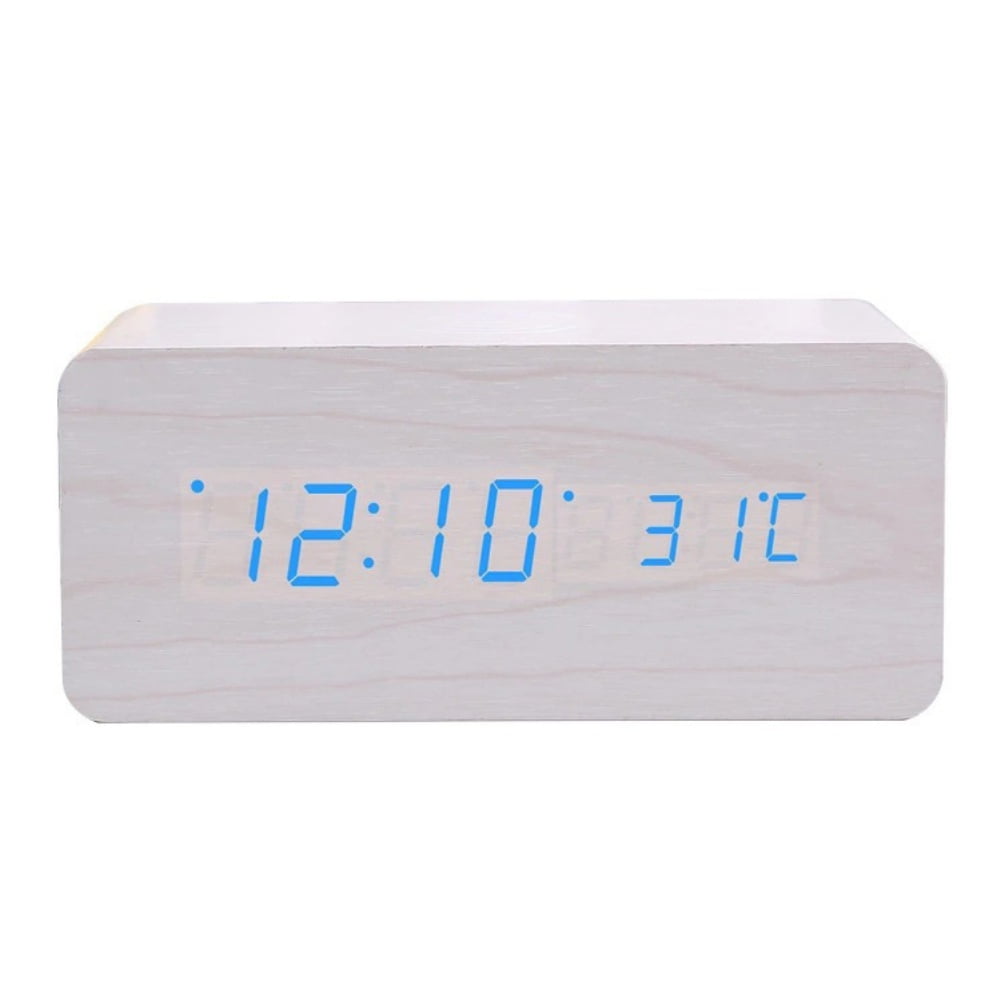Advanced Digital Wooden Alarm Clock With Wireless Charging Function 3