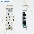 thumbnail image 6 of ELEGRP 15 Amp 125V Residential Grade Self Grounding Tamper Resistant Duplex Outlet, without Wall Plate, Matt White (10-Pack), 6 of 8