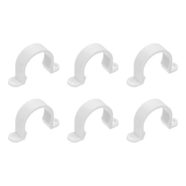 Uxcell 6Pack PVC Pipe Straps, 40mm(1-4/7") Plastic Conduit Strap 2 Holes PVC Pipe Mounting Bracket for PVC Pipe