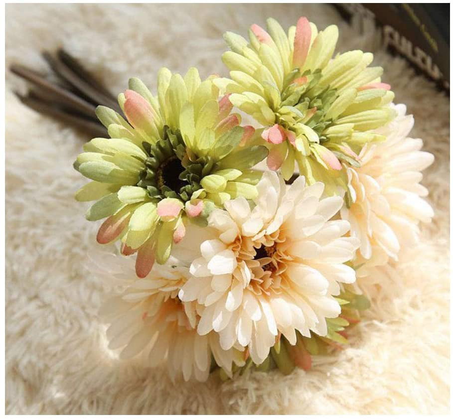 Decoration Mini Daisy Silk Gerbera Artificial Flower Fake Flores Bouquet 