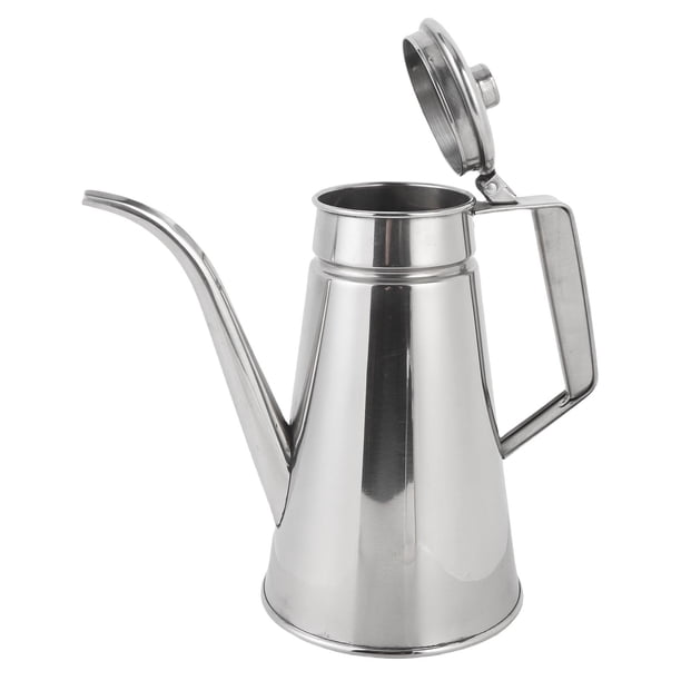 Botella De Dispensador De Aceite De Oliva De Acero De Acero Inoxidable 304, Recipiente De Olla De Aceite A Prueba De Fugas Con Tapa, Salsa De Soja Larga De Soja De Vinagre De