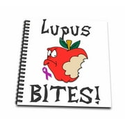 3dRose Funny Awareness Support Cause Lupus1 Mean Apple - Mini Notepad, 4 by 4-inch