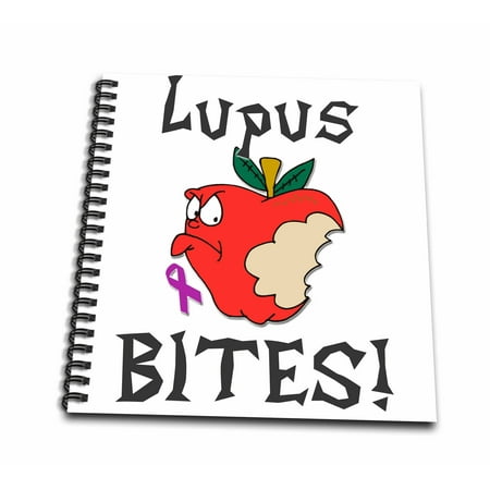 3dRose Funny Awareness Support Cause Lupus1 Mean Apple - Mini Notepad, 4 by 4-inch