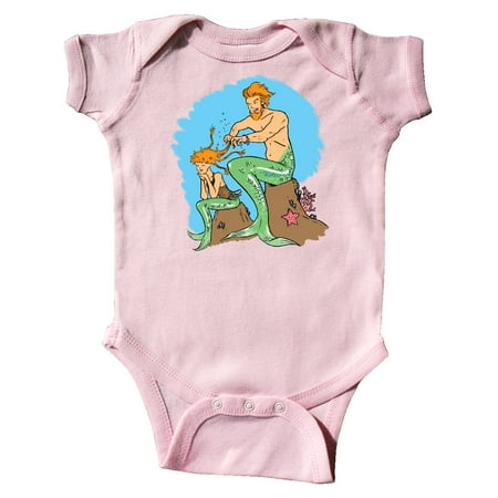 

Inktastic Mer Dad and Daughter Braiding Radiant Red Hair Gift Baby Boy or Baby Girl Bodysuit