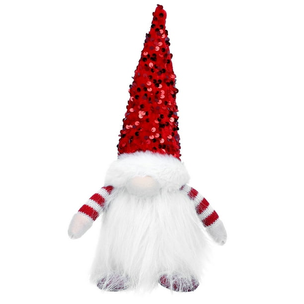 1 unid decoración navideña lentejuelas diseño luminoso navidad muñeca gnomo para decoración del partido