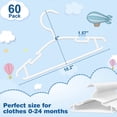 thumbnail image 2 of Baby Hangers GoodTou, 60 unidades, plástico blanco, para armario, 2 of 7