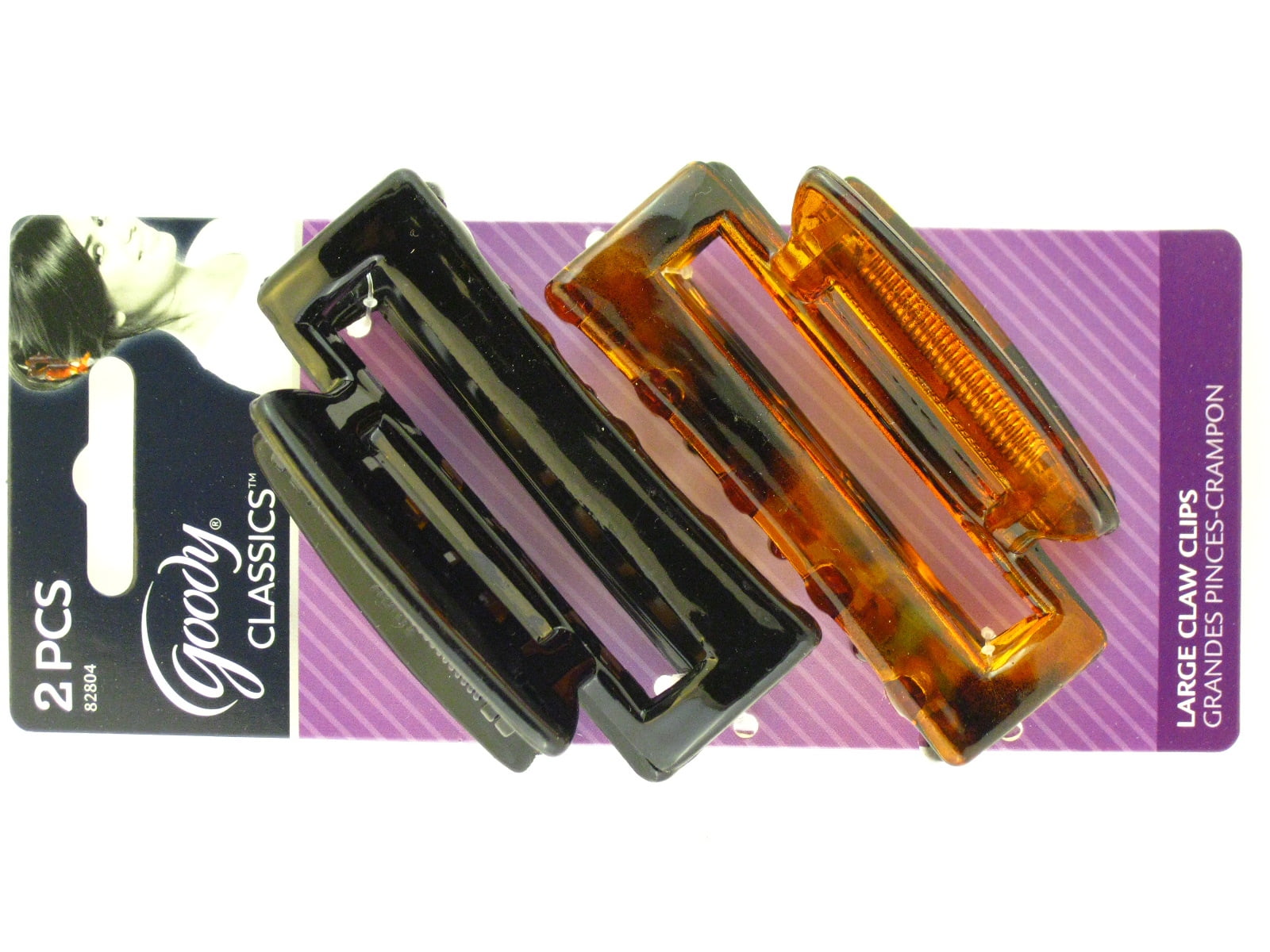 Goody Classics Rectangle Claw Clip - 2 Ct