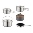 thumbnail image 3 of Camping Cookware Outdoor Pot Utensils Lightweight Portable Cookset Cooking Set for Hiking Dinner Campfire Fishing Family without kettle, 3 of 9