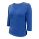 thumbnail image 2 of Playera George Para mujer, Manga al codo, cuello V Lisa   Azul Talla G, 2 of 4