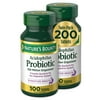 Nature's Bounty Acidophilus Probiotic Tablets for Men and Women, Digestive Health Gut Health Supplement, 100 Count, 2 Pack