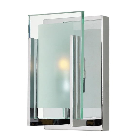 1 Light Bathroom Light Fixture in Transitional-Modern Style 5 inches Wide By 8 inches High-Chrome Finish Bailey Street Home 81-Bel-1251586