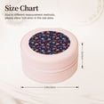thumbnail image 2 of Yiaed rainbow color Skull mushroom Print Travel Jewelry Case Bridesmaid Gift Boxes Jewelry Travel Organizer Small Round Jewelry Box Mini Storage-Pink, 2 of 7