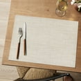 thumbnail image 6 of Sm:)e Beige Placemats Set of 4 - Heat Resistant Non-Slip Place mats for Dining Table, Washable Durable PVC Table Mats, 6 of 7