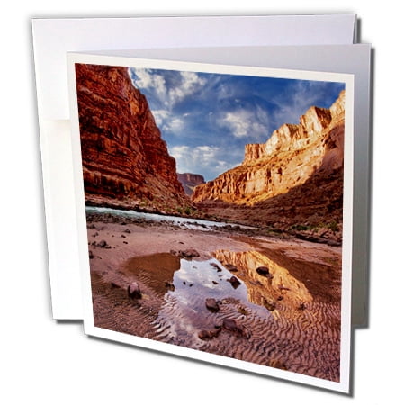 3dRose Arizona, Grand Canyon, Colorado River, Float Trip - Greeting Cards, 6 by 6-inches, set of