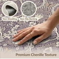 thumbnail image 6 of ODIKA 4'x6' Washable Area Rug Stain Resistant, Low Pile, Easy Care Bathtub Botanical Featuring Rosettes Backing Shower for Dorm Room, Small Living, 6 of 7