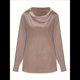 thumbnail image 1 of Blusa Elegante de Satén de Seda para Mujer, con Cuello Vuelto, Fruncido en la Parte Delantera, Drapeada, Larga, para Oficina y Trabajo. Raíz de Rosa M, 1 of 6