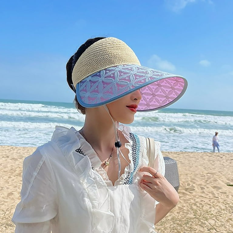 Lisingtool Beach Hats for Women Beach Summer Sun Hat for Casual Everyday Wear or Outdoors Sun Hats for Women Sky Blue, Women's, Size: One Size