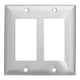 thumbnail image 1 of Placa 2 Unidades Leviton Acero Inoxidable 10.7X10.5X0.3 Cm, 1 of 3