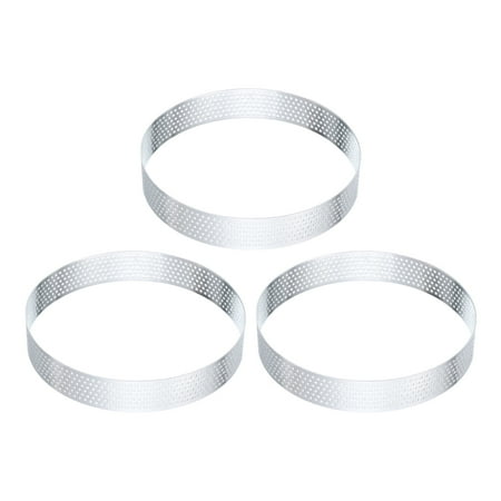 

Uxcell 3Pcs Stainless Steel Cake Rings 4.7 Round Perforated Metal Circle Baking Dessert Mousse Cake Ring Non Stick