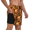 thumbnail image 2 of Naloa Happy Halloween1 Print Men Swim Trunks with Compression Liner ,Board Shorts,Men's Swim Shorts with Drawstring and Elastic Waistband-Medium, 2 of 6