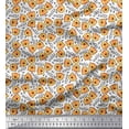 thumbnail image 1 of Soimoi Cotton Cambric Fabric Text & Tiger Face Cartoon Print Sewing Fabric Yard 42 Inch Wide, 1 of 3