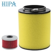 HIPA Air Filter Oil Filter Kit Fits Honda ATC250 TRX250 TRX300 TRX400 TRX450 500, for Honda Air Filter 17254-HP5-600 2007-2013 Rancher 420 ALL MODELS