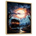 thumbnail image 2 of Designart "Gothic Old Cart In A Fantasy Setting I" Old American Cart Floater Framed Wall Decor, 2 of 5