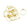 thumbnail image 2 of GUOOL 20Pcs Ear Wire Hook 25mm Diameter Ear Hoops Ear Findings Hoop Ears Gold, 2 of 7