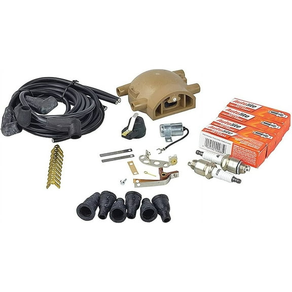 Total Power Parts Complete Tune Up Kit 1100-5109 Compatible with/Replacement for  New Holland 2N, 8N, 9N 4 Cylinder Models w/Front Mount distributors. 309786
