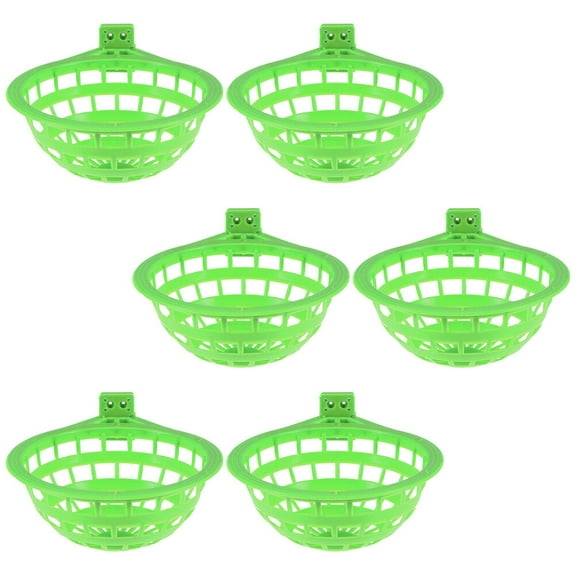 Raindrops 6Pcs Green Plastic Pigeon Hatching Nest for Small Birds Breeding and Resting 14.5X14.5X6.2in