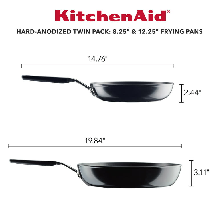 KitchenAid Hard Anodized Ceramic 12 .25-inch Aluminum Nonstick Frying Pan in Matte Black